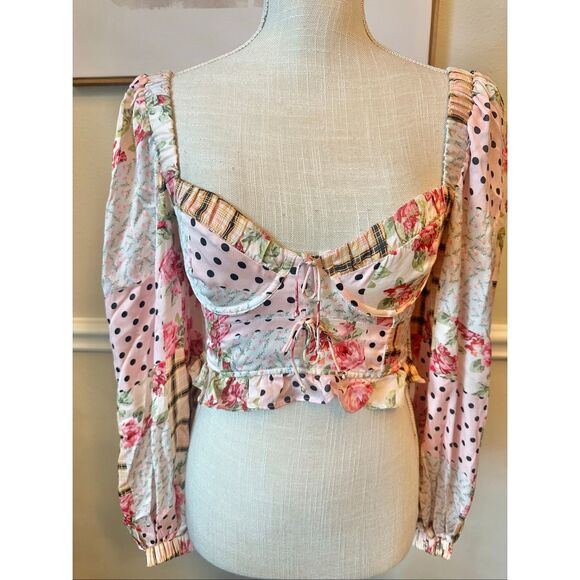 For Love and Lemons Marissa Crop Top Size Small - Picture 4 of 8